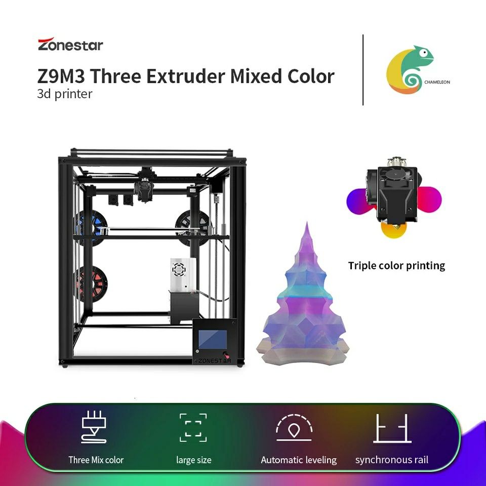 3D принтер 2 цветный и управление сенсорный экран 3d touch 3Д printer