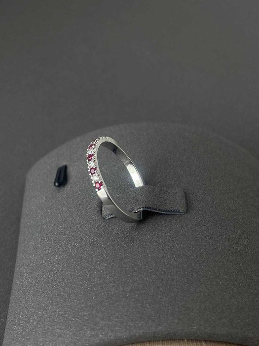 Обручальное кольцо с рубинами 17,5р-р