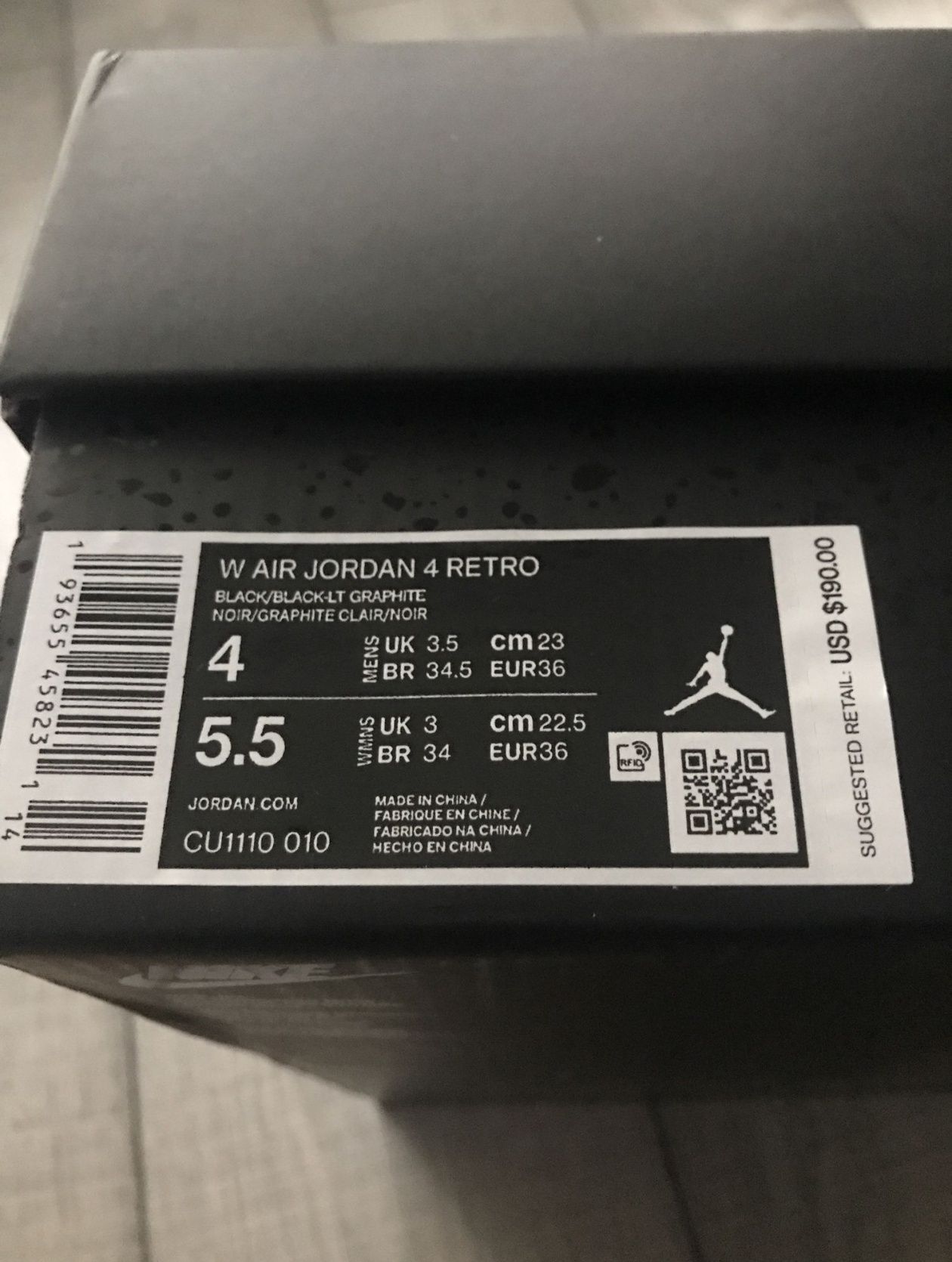 Jordan 4 Black cat 36