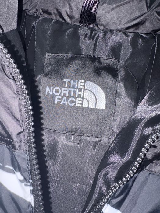 Geacă L The North Face negru neagră gri alb albă zebra noua nepurtata