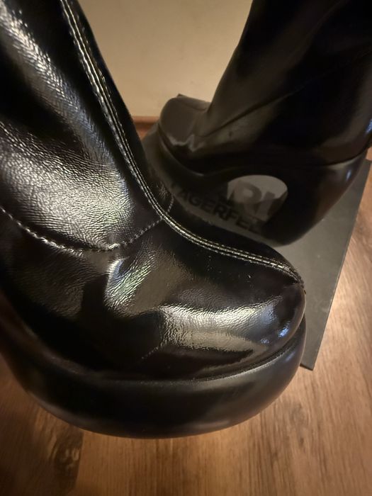 Намалени!Лачени боти Lagerfeld 38 н-р/100лм