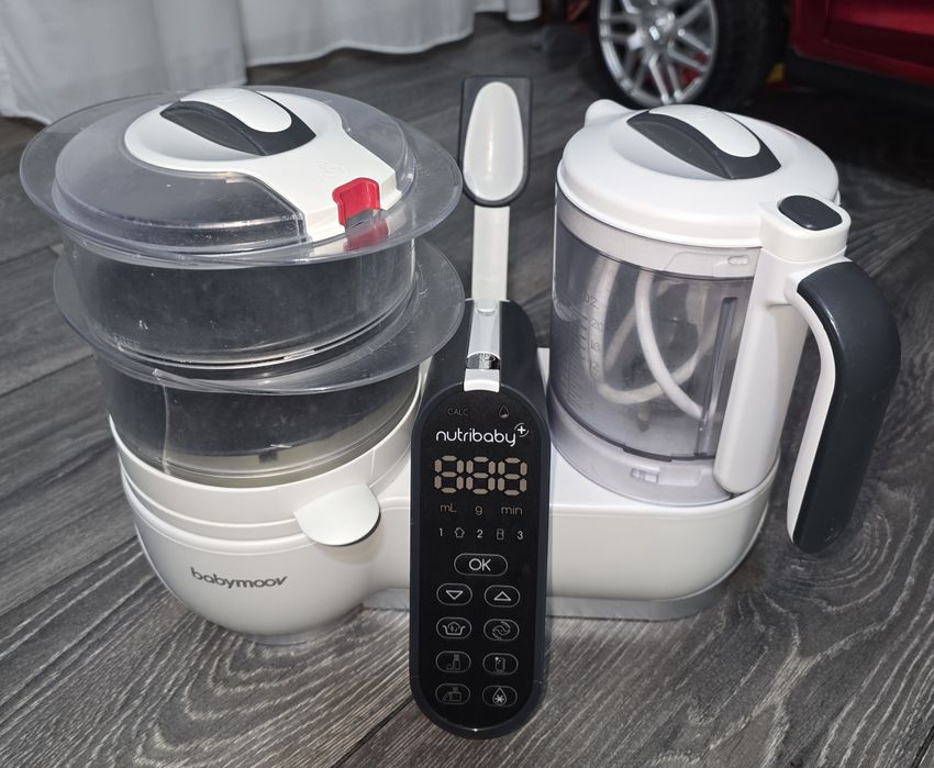 Aparat de gatit 5 in 1 Babymoov Nutribaby Plus, Alb