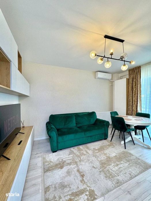 Studio cu 2 camere de închiriat | Mobilat modern | Loc parcare inclus