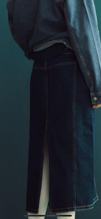 дънкова пола ZARA XS с етикет