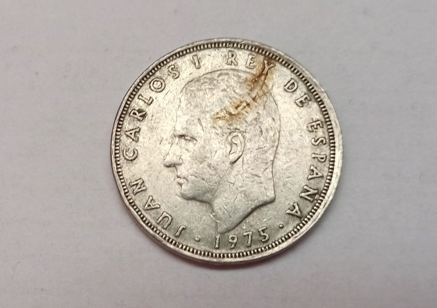 Moneda 25 pesetas 1975 cu Regele Carlos