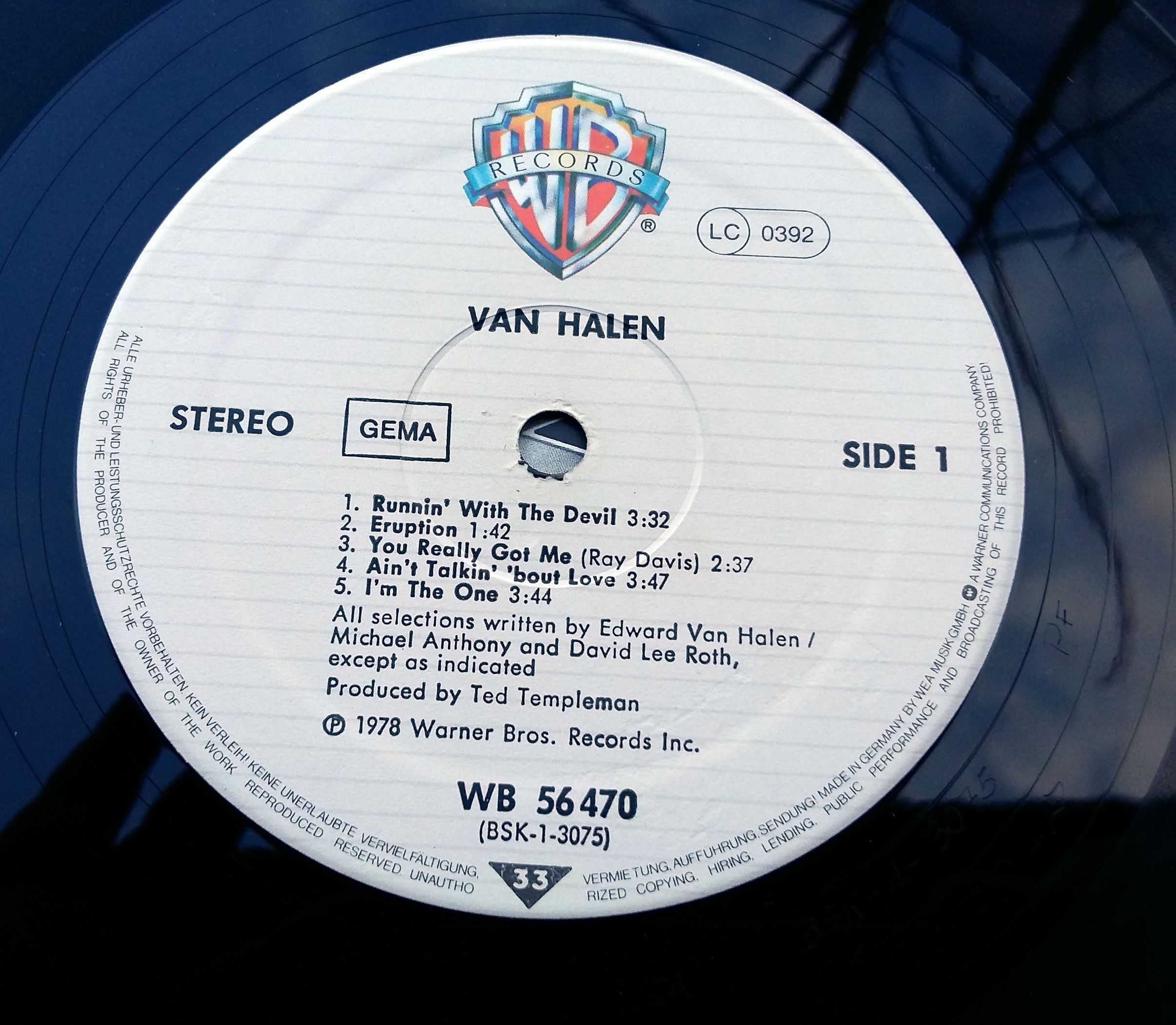 Van Halen - Van Halen - disc vinil , LP , vinyl Germania