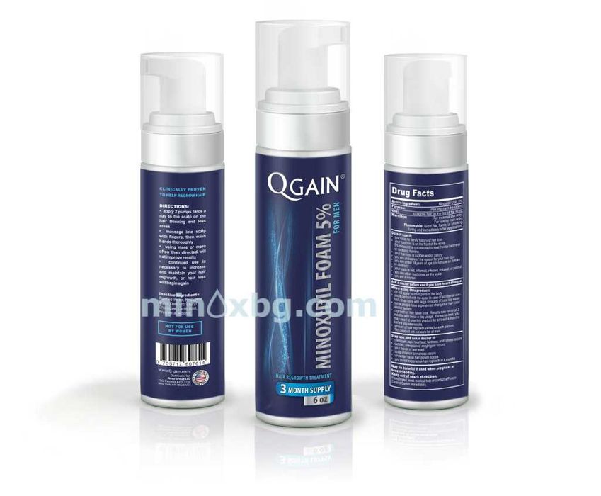 QGAIN лосион и пяна за косопад и растеж на брада! MADE IN USA!