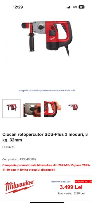 Mulwaukee rotopercutor plh 32