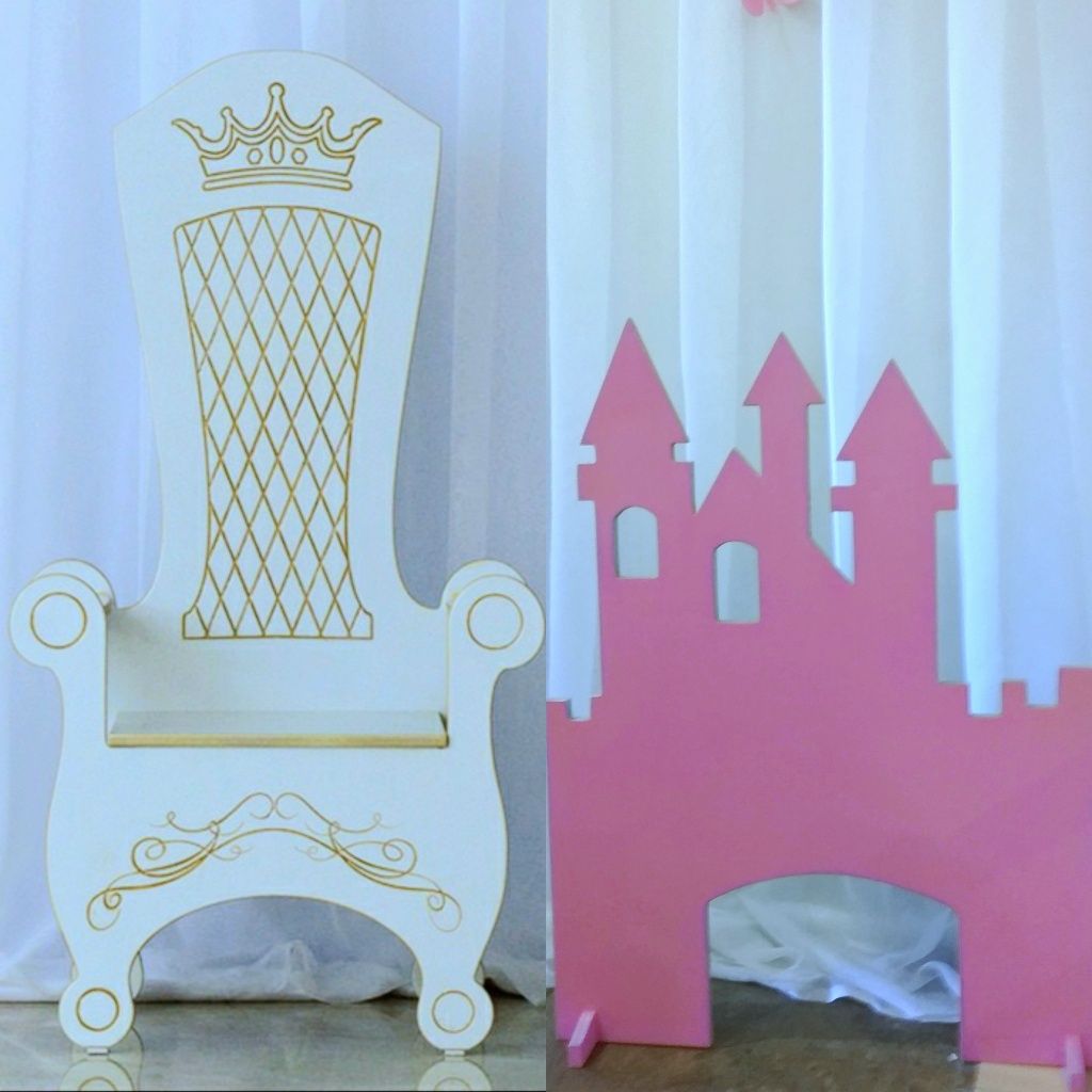 Трон декор для фотозон цифра 1 фигура фламинго замок  выход малыша
