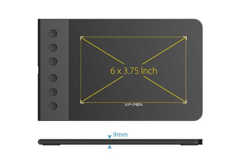 Tableta grafica XP-PEN Star G640S, 6x3.75", OSU, Android, 6 Butoane