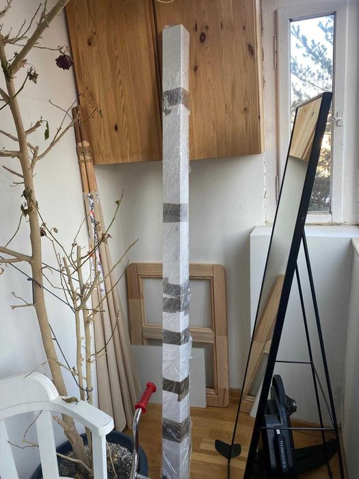 Cadru pat 90x200 cm alb metal