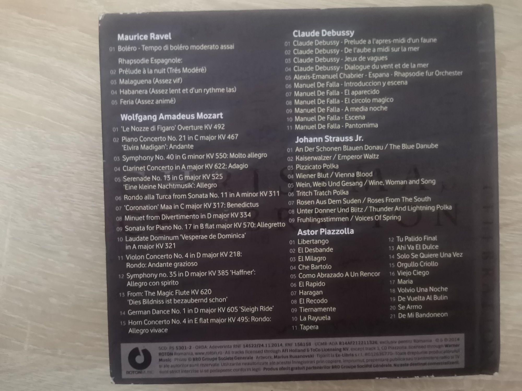 CD uri cu muzica clasica  pachet de 5 CD uri