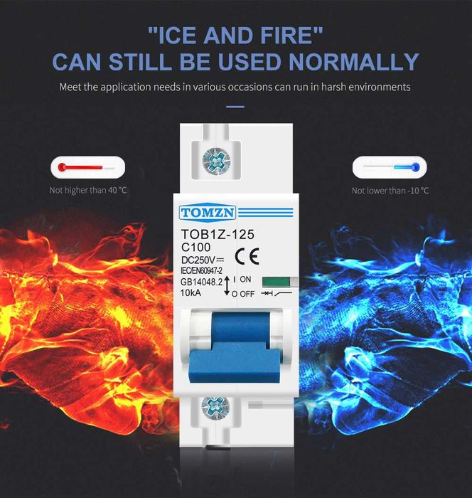 1P 80A 100A 125A DC предпазител