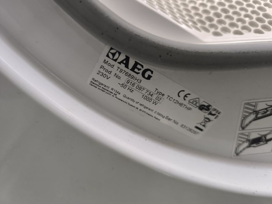 Сешилня AEG T97689IH3 - 8кг. термопомпа А+++
