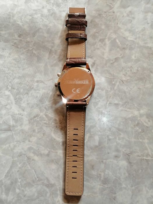 Ceasuri mana New Yorker, quartz, curea piele sintetica/silicon, ca noi