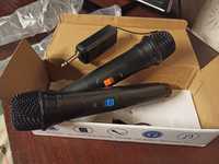 2 microfoane wireless cu receptor mufa 6.3mm