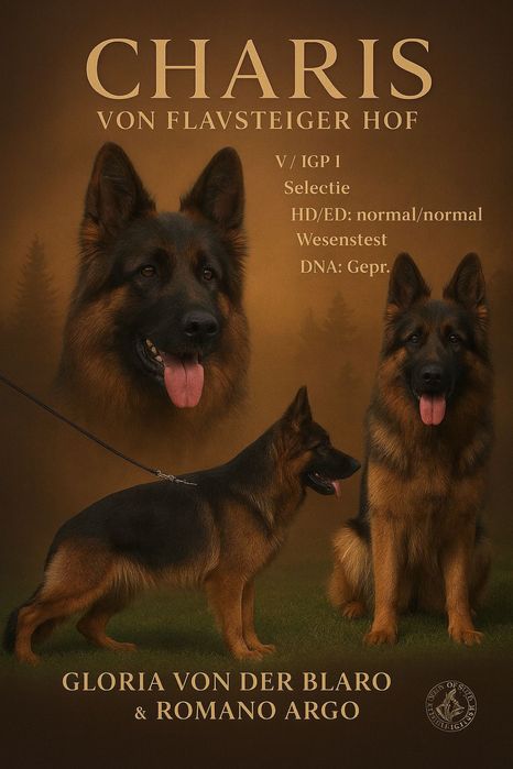 Pui Ciobanesc German cu par lung