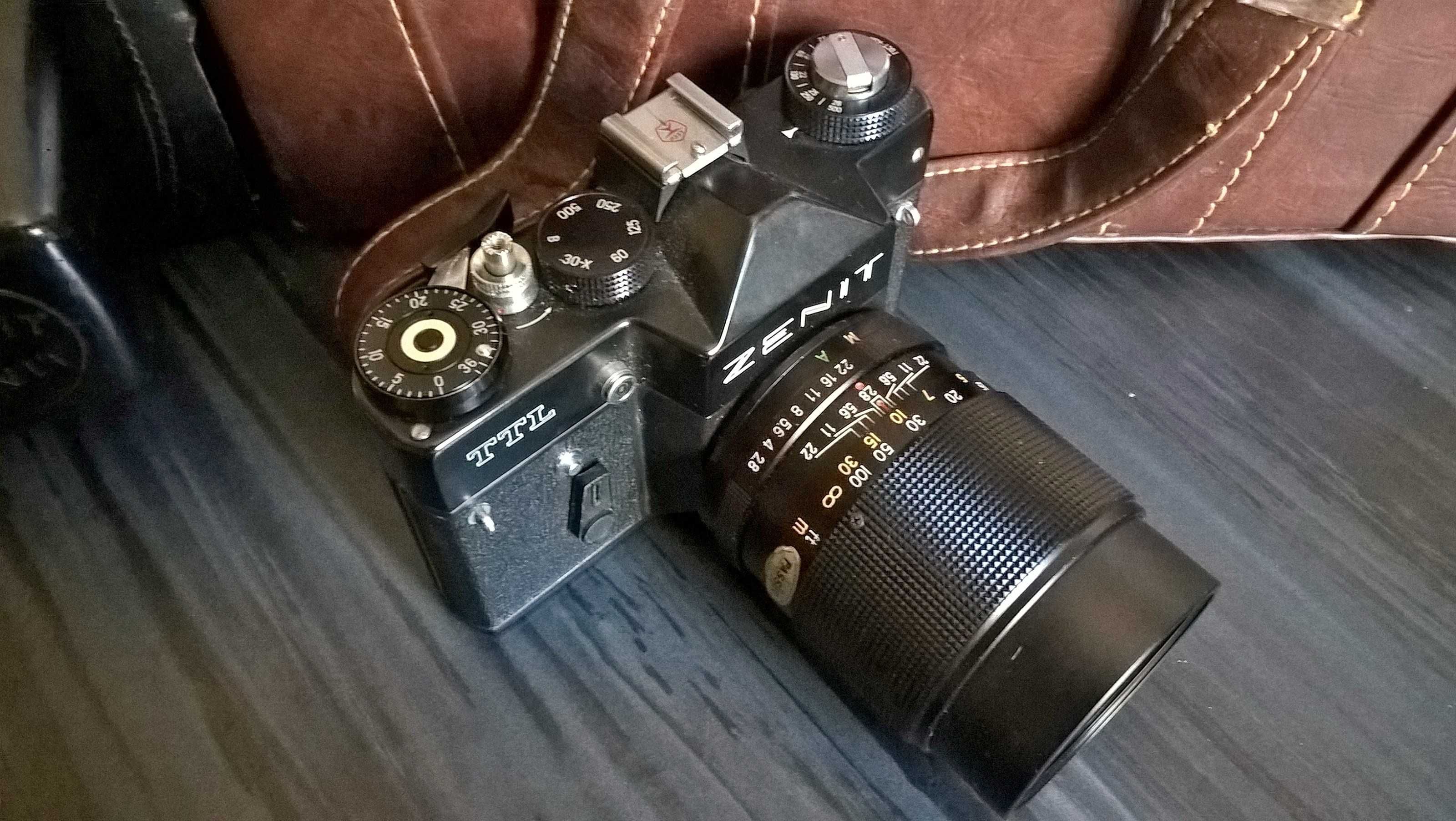 ZENIT TTL 135mm foto film 35mm PORST C-TL super teleobiectiv 75-205mm