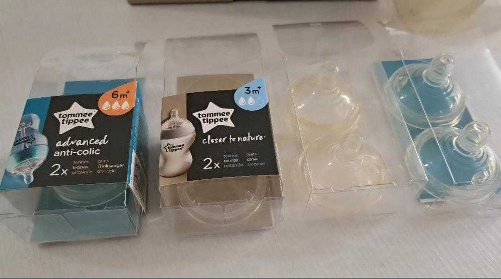 Pompa de san Tommee Tippee- GRATIS 6 tetine,4 capace biberon si bureti
