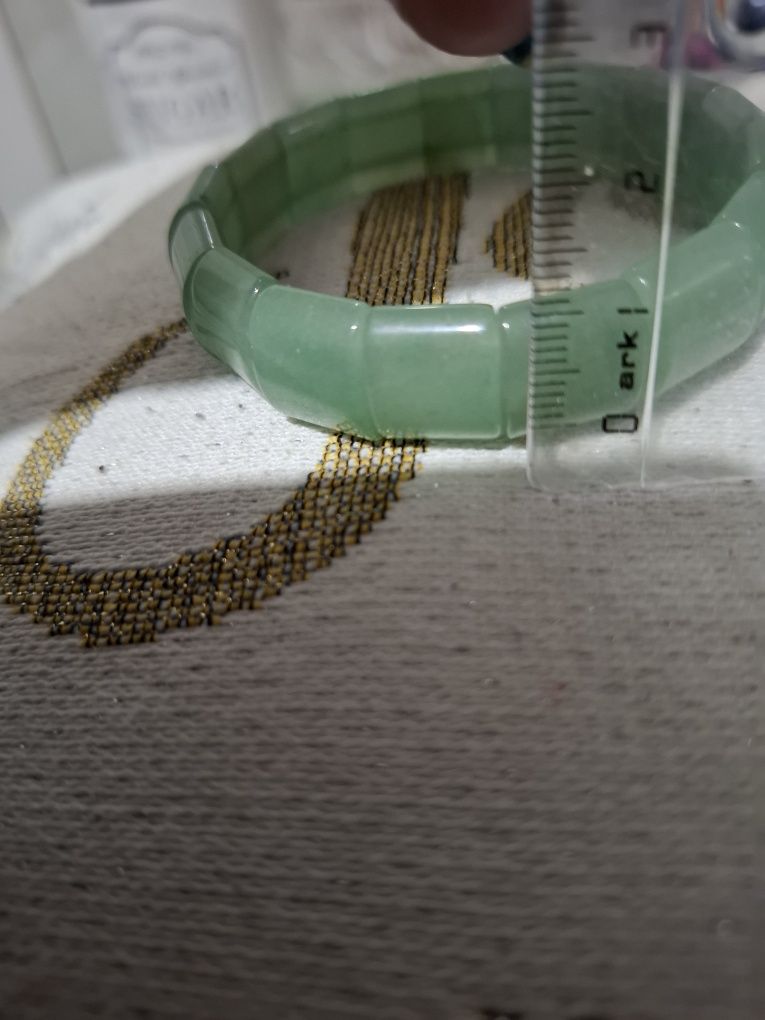 Brățară jad China masiva reglabila 1 cm latime