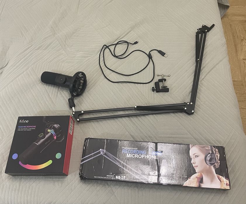 Микрофон fifine k658 + пантограф nb-37