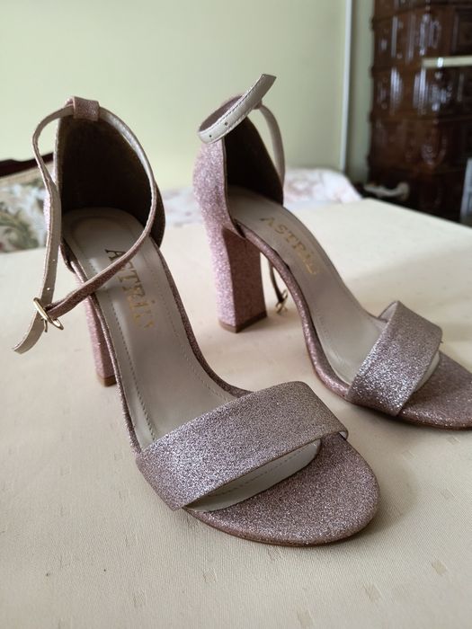 Sandale dama rose gold