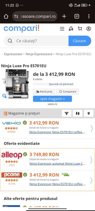Espressor Ninja cafe luxe pro