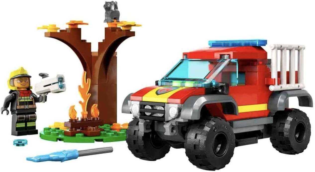 LEGO City 60393 Пожарна кола, камион с висока проходимост