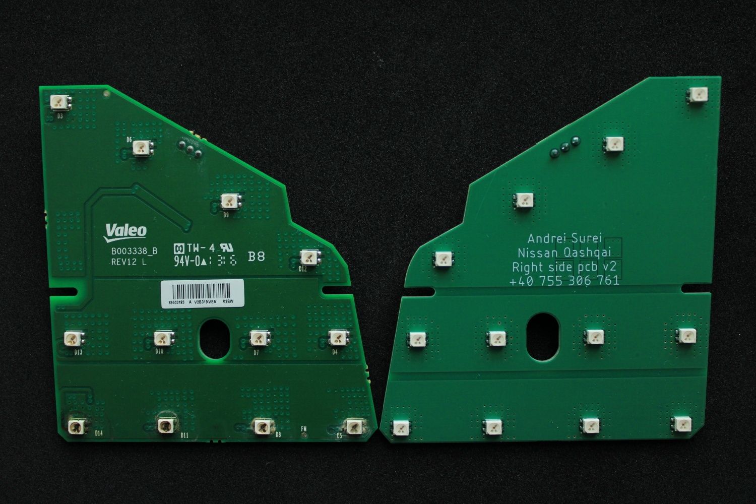 Placă/plăcuțe/pcb stop/stopuri led Nissan Qashqai J10