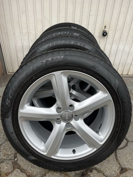 Jante aliaj 5x112mm, anvelope iarna, 235/55 R19, Audi Q5, Mercedes!