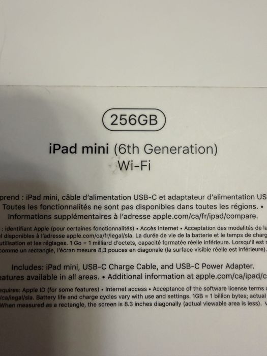 Ipad Mini 6 256GB 6th Generation