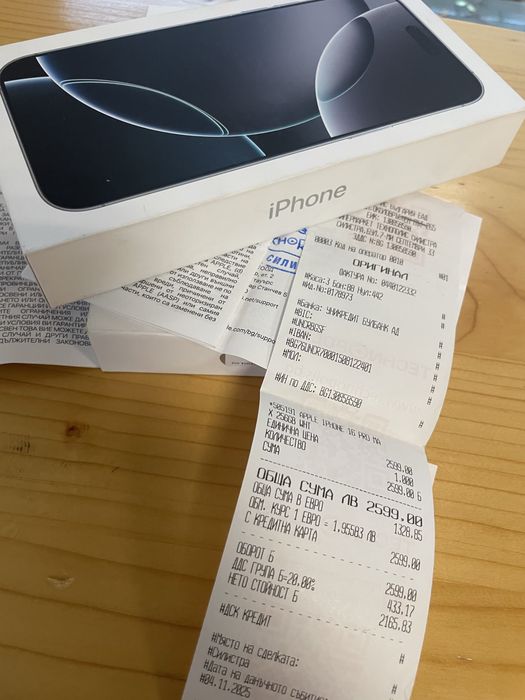 iPhone 16 Pro max White 256GB-Нови 24м гаранция Технополис