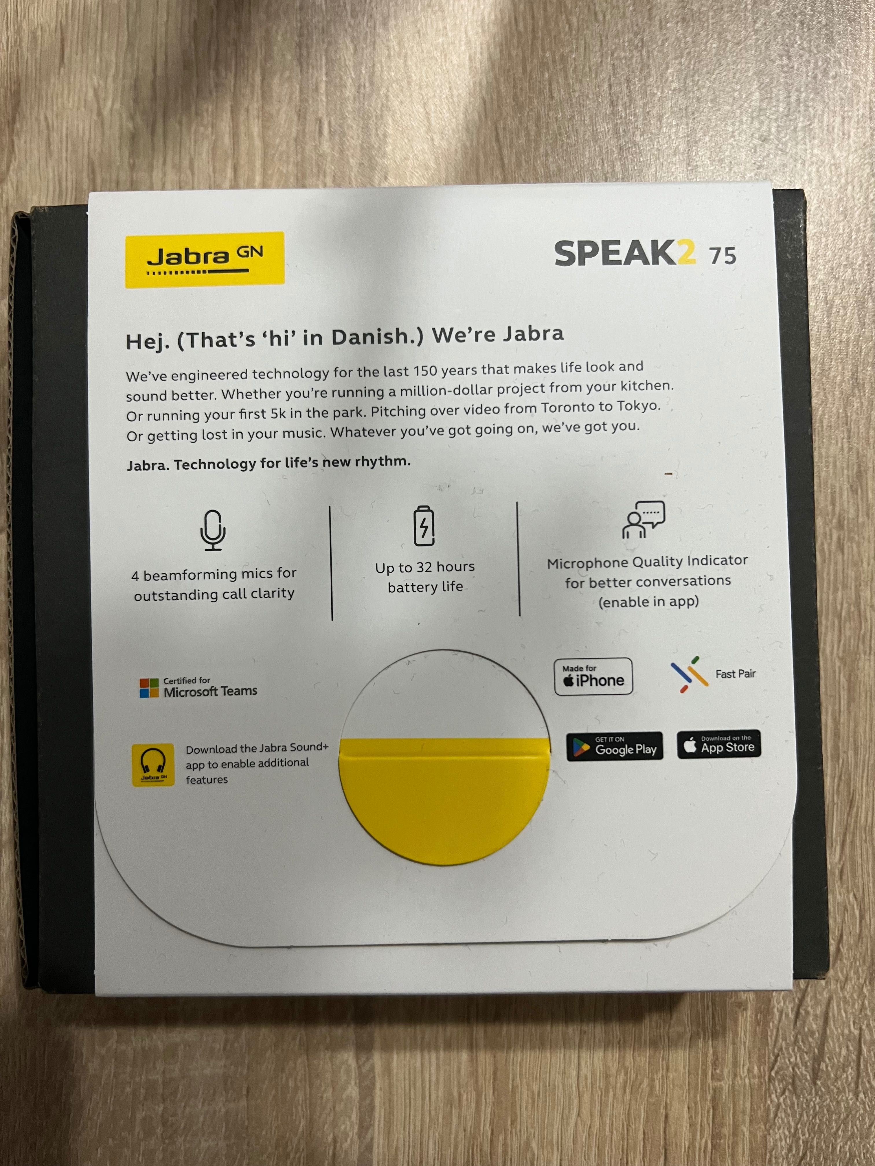 Jabra Speak2 75 Тонколона професионални разговори Конферентна система
