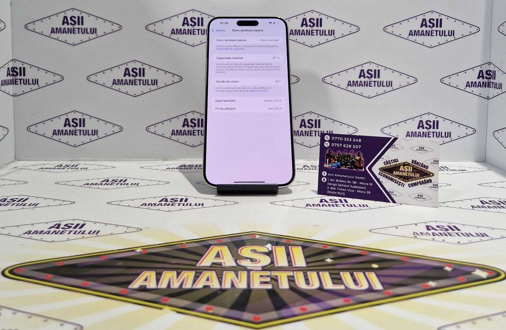 Apple iPhone 15 Pro Max 1TB, 87%, aspect excelent