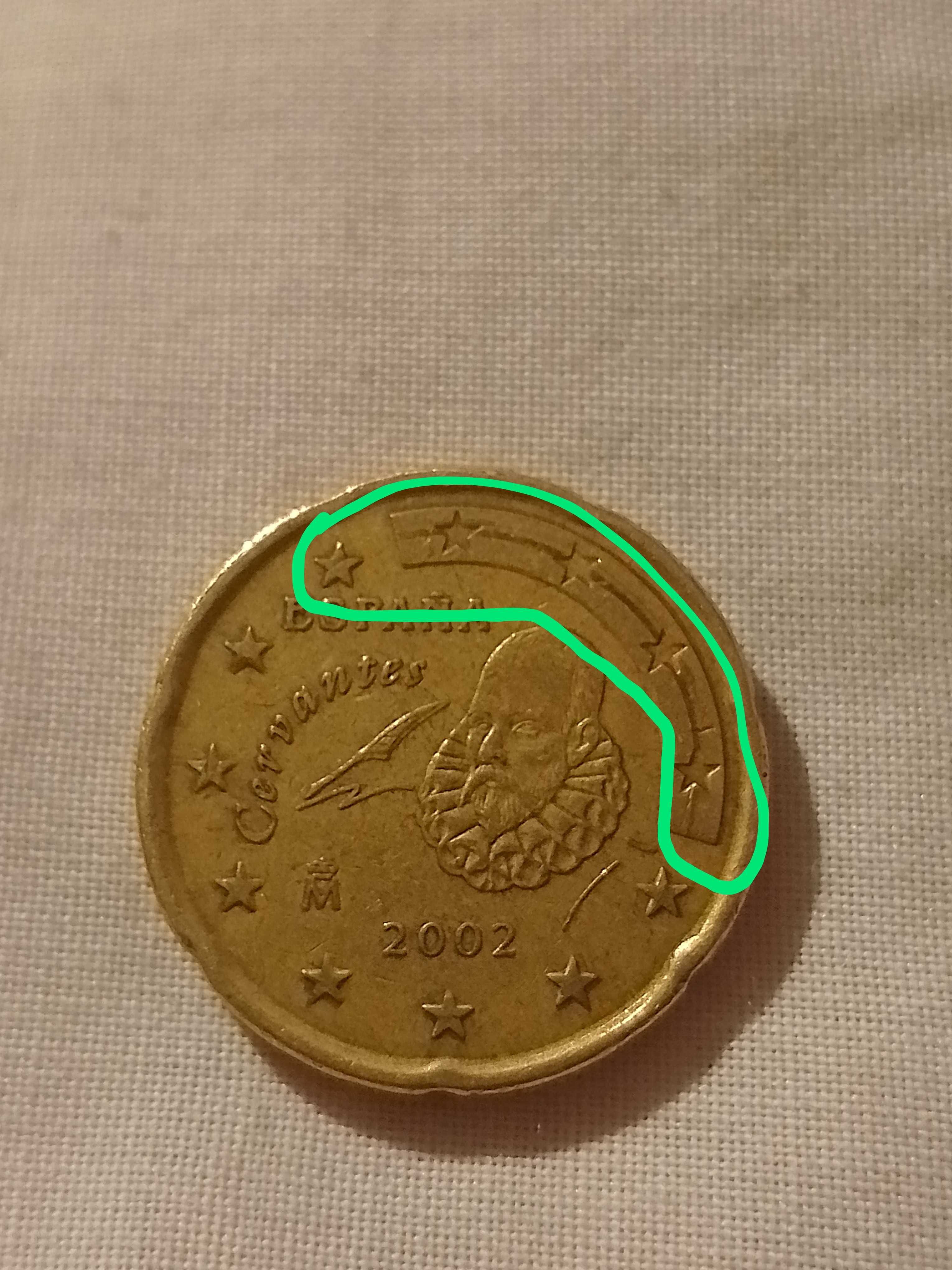Монета 20 euro centa