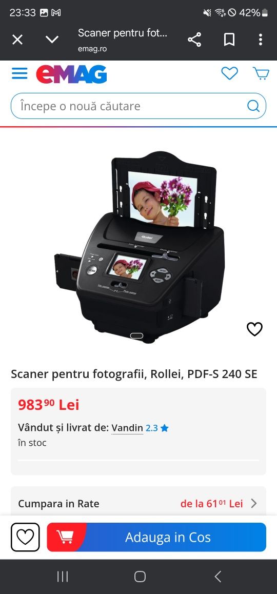 Scaner pentru fotografii, Rollei, PDF-S 240 SE