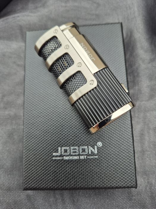 Луксозна запалка за пури JOBON с подарък резачка,три цвята