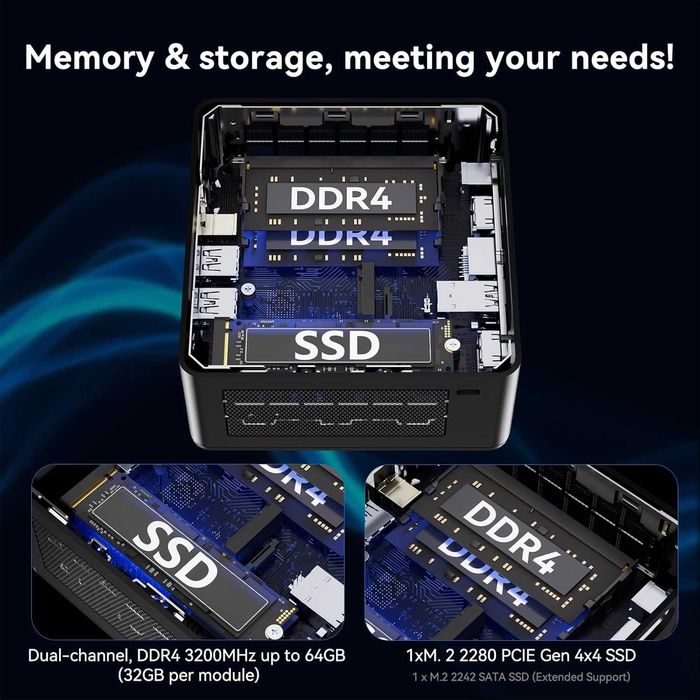 Мини Пк Mini Pc Asus Nuc 12 Pro Core i5-1240P 16GB DDR4 500GB SSD