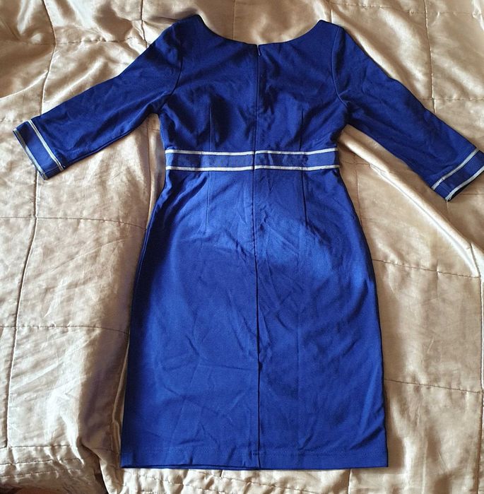 rochie FEVER albastra, mulata pe corp, marime S, noua