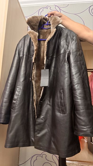 Кожаная куртка с мехом