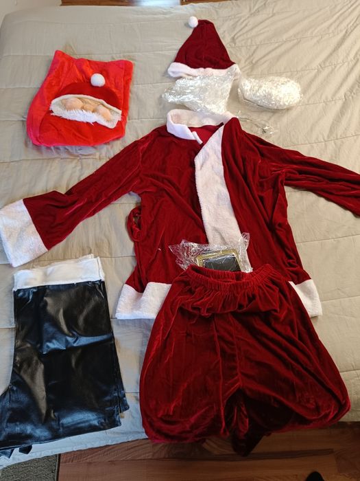 Новогодний костюм Деда мороза и Санта Клаус на взрослого