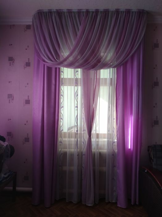 Тюль 4 полосы размером 3х3 м, комплект на 4 окна