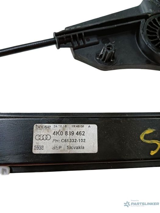 Macara geam electric  dreapta spate AUDI A6 C8, 4A2 2018 - > 2.0 40 TDI Mild Hybrid DFBA 4k0839462