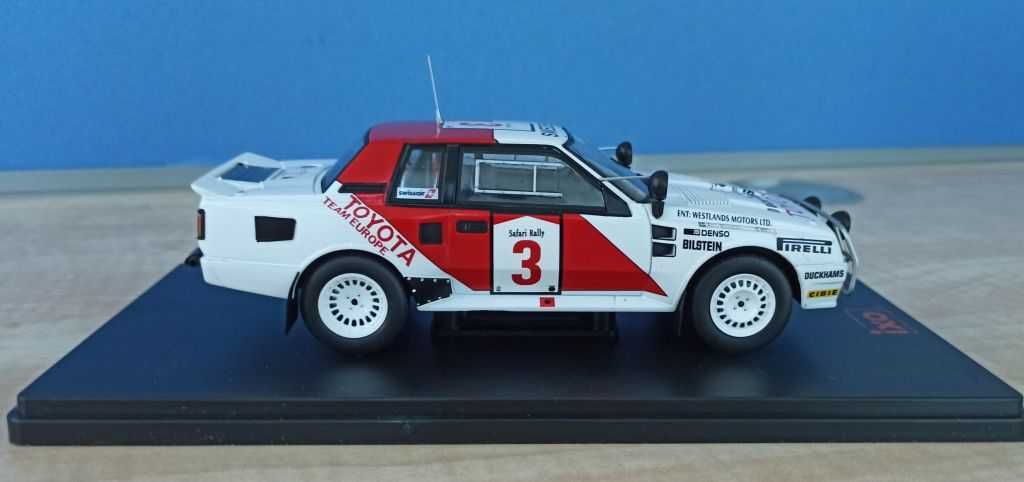 Macheta Toyota Celica TwinCam Turbo TA64 Rally Safari 1985 - IXO 1/24