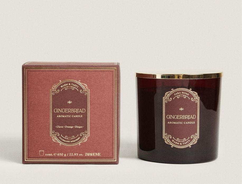 Lumanare parfumata Zara Home - gingerbread marime xl -650 gr