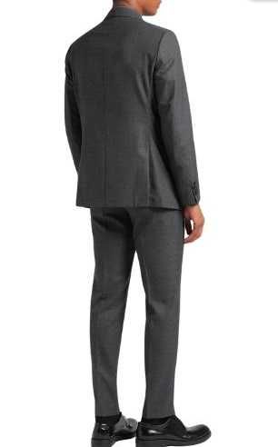 Sacou blazer 54 XXL de lux Eduard Dressler lana luxury gri inchis