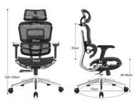 vand scaun birou ergonomic Krius-H aluminium frame, black Nou !