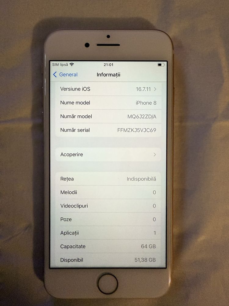 Iphone 8 64 gb gold (Nou)