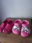 Crocs Hello Kitty детски чехли 32- 33 номер 2броя.