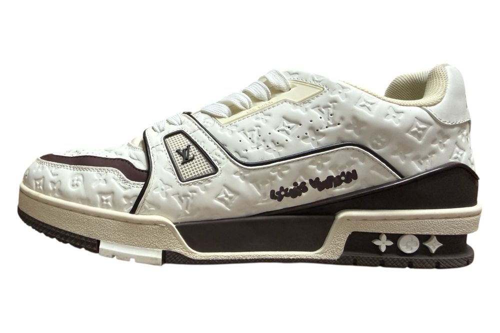 Lv trainers white mocha